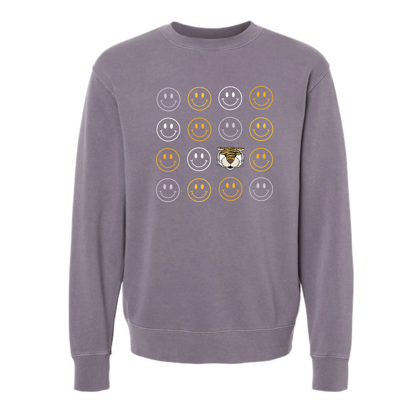 The Smiles for Mike the Tiger | Pigment Plum Sweatshirt