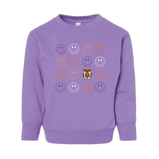 The Smiles for the Tigers | Toddler Lavender Sweatshirt