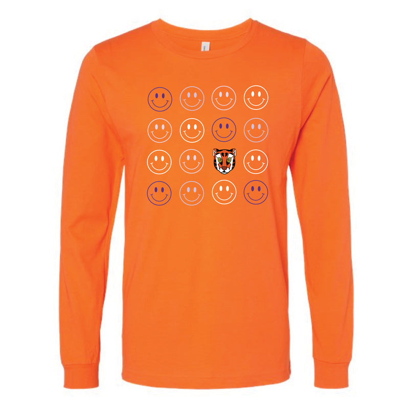 The Smiles for the Tigers | Orange Long Sleeve Tee
