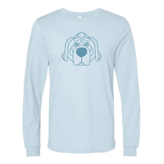 The Smokey Head Outline | Baby Blue Long Sleeve