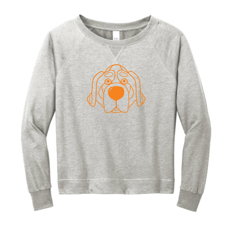 The Smokey Head Outline | Light Grey Heather Long Sleeve Tee