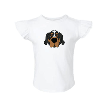 The Smokey Head | Toddler White Flutter Sleeve Tee