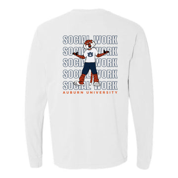The Social Work Repeat | White Long Sleeve Tee
