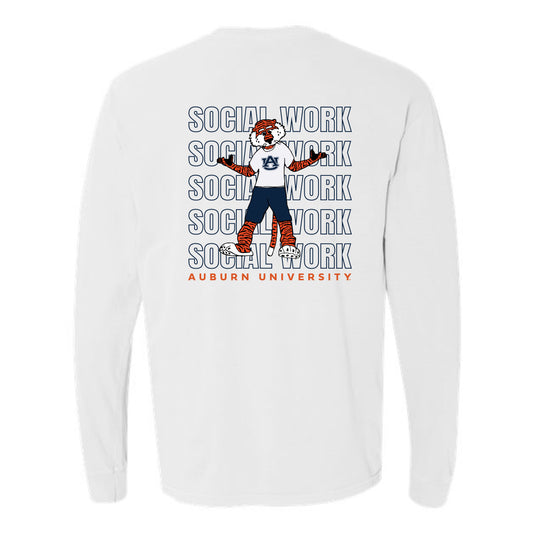 The Social Work Repeat | White Long Sleeve Tee