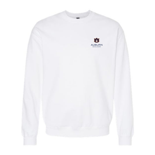 The Social Work Repeat | White Crewneck Sweatshirt