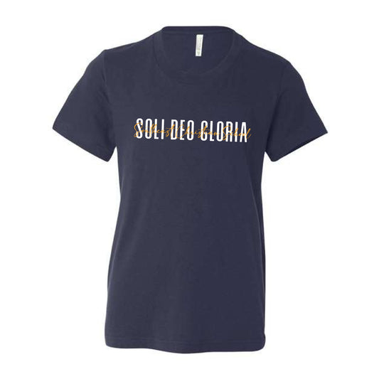 The Soli Deo Gloria | Navy Youth Tee