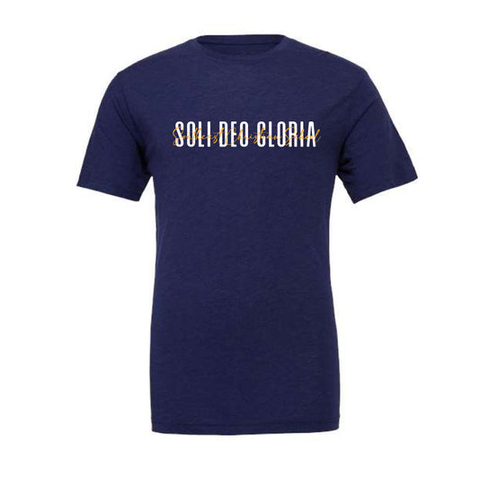 The Soli Deo Gloria | Navy Triblend Tee