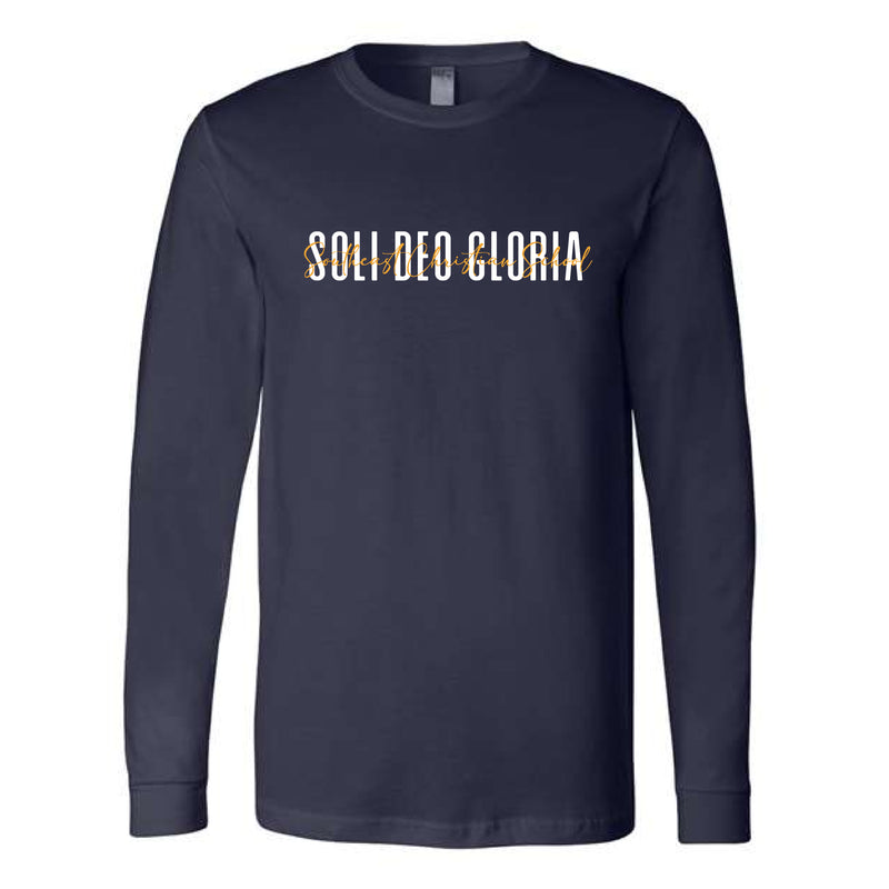 The Soli Deo Gloria | Navy Long Sleeve Tee