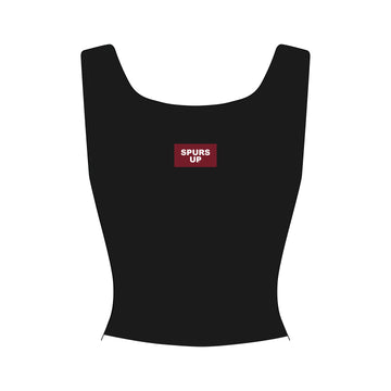 The Alli Ribbed Tank Spurs Up Woven Label | Black