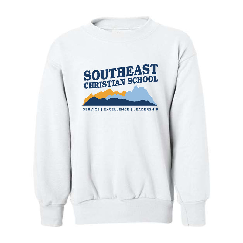 The Southeast Rise | White Youth Crewneck Sweatshirt