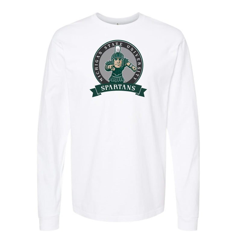 The Spartans Banner Circle | White Long Sleeve