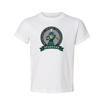 The Spartans Banner Circle | Toddler White Tee