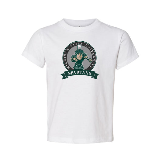 The Spartans Banner Circle | Toddler White Tee