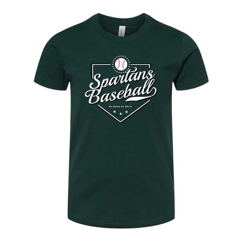 The Spartans Baseball Plate | Youth Forest Tee