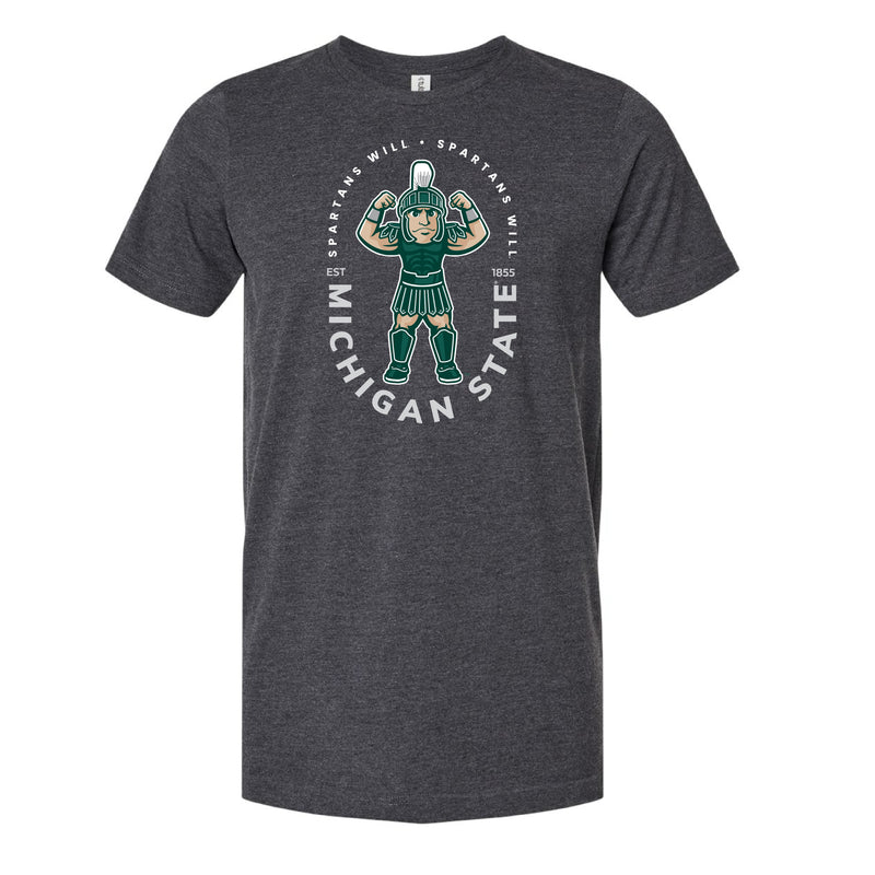 The Spartans Will Michigan State | Heather Dark Grey Tee