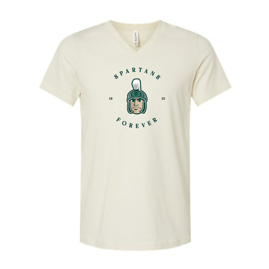 The Spartans Forever | Natural V-Neck Tee