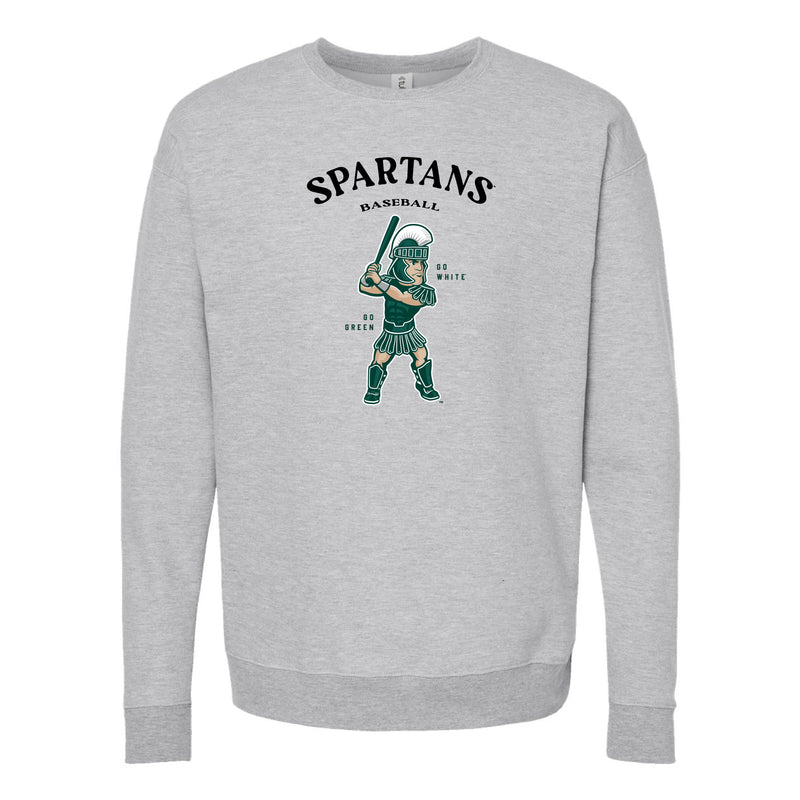 The Sparty Baseball Player | Heather Grey Sweatshirt