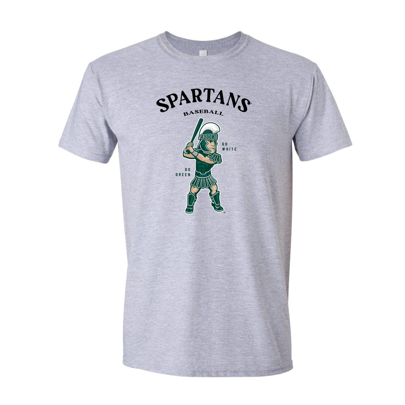 The Sparty Baseball Player | Sport Grey Tee