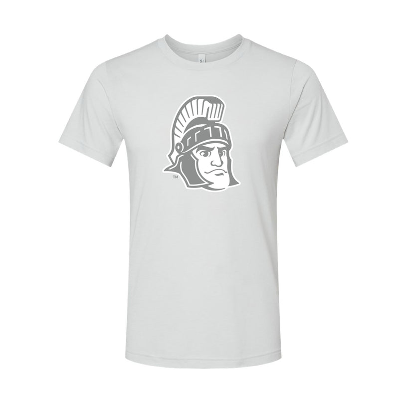 The Sparty Head Logo | Heather Silver Tee