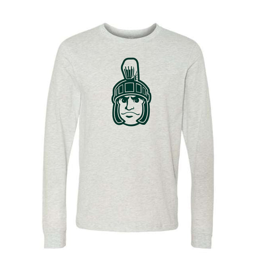 The Sparty Head Outline | Ash Long Sleeve