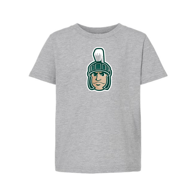 The Sparty Head | Youth Heather Grey Tee