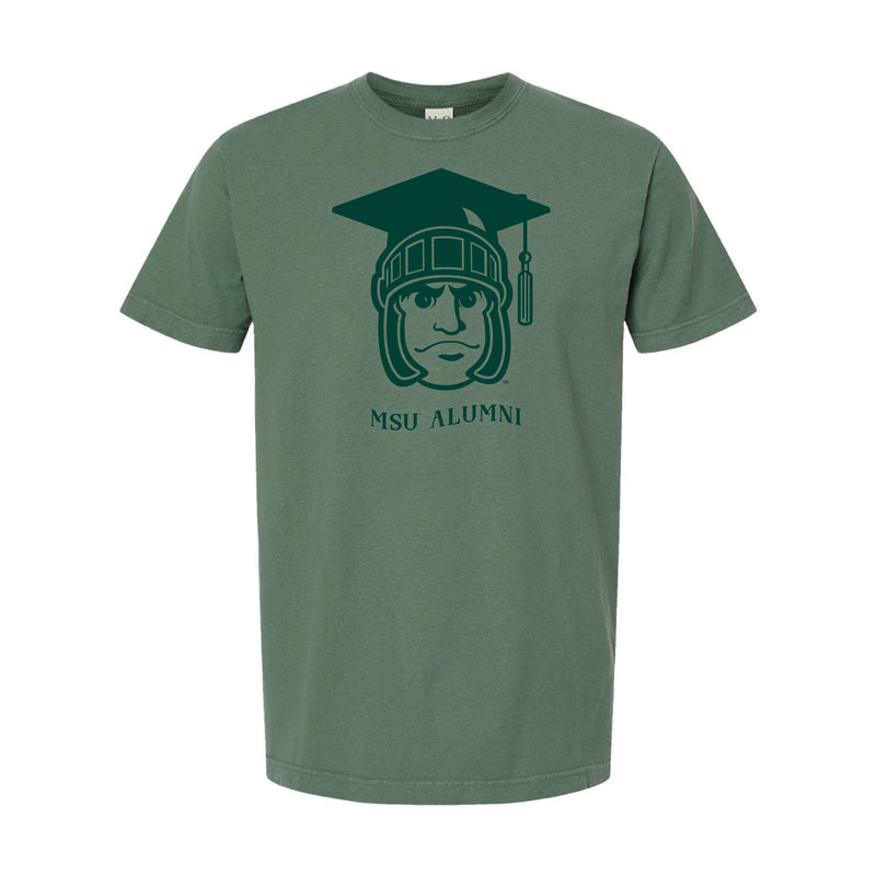 The Sparty Outline Alumni | Light Green Tee