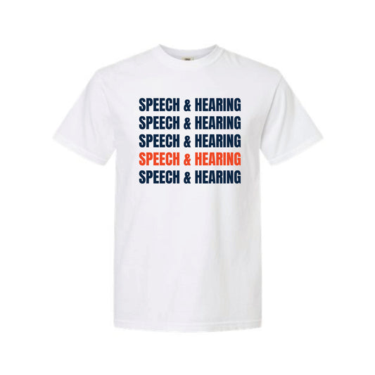 The Speech & Hearing Repeat | White Tee