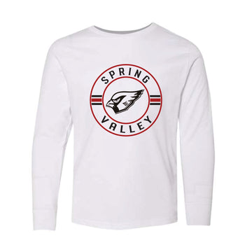 The Spring Valley Circle | White Long Sleeve Youth Tee