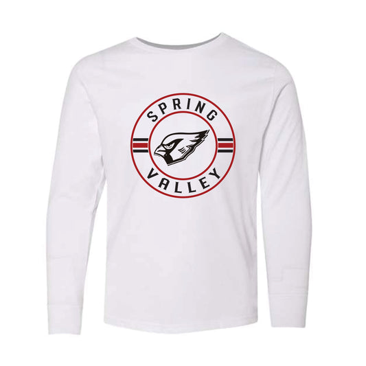 The Spring Valley Circle | White Long Sleeve Youth Tee