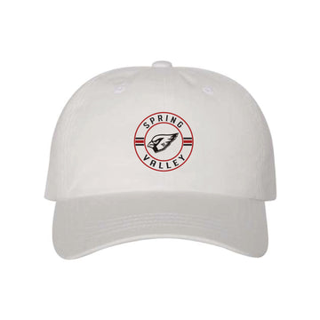 The Spring Valley Circle | Embroidered White Classic Dad Hat
