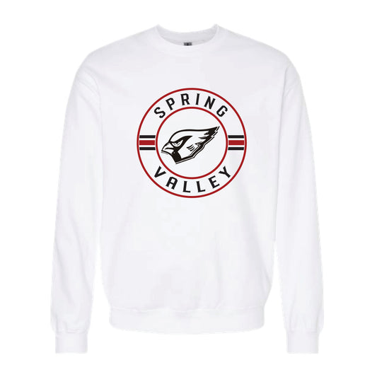 The Spring Valley Circle | White Crewneck Sweatshirt