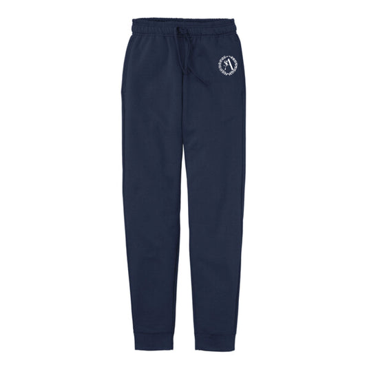 The St. Ann Catholic School Logo | Adult Embroidered Navy Joggers