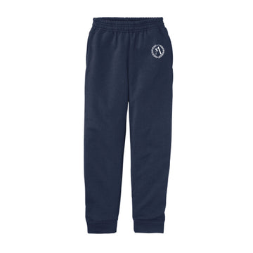 The St. Ann Catholic School Logo | Embroidered Youth Navy Joggers