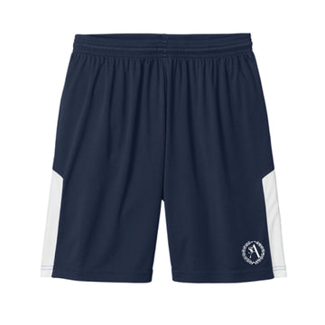 The St. Ann Catholic School Logo | Adult True Navy/ White Shorts