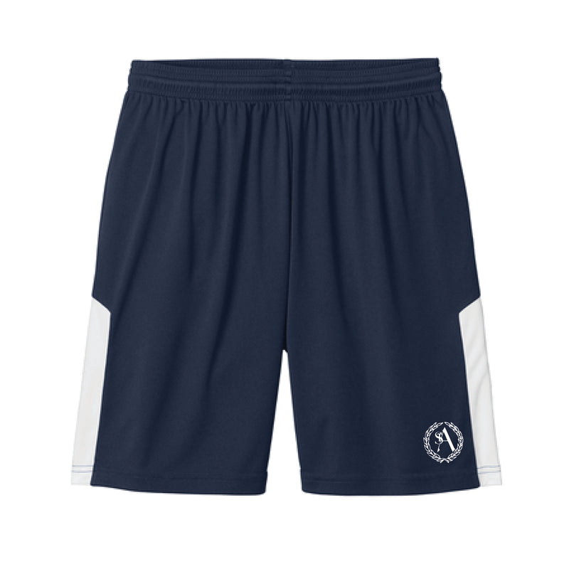 The St. Ann Catholic School Logo | Adult True Navy/ White Shorts