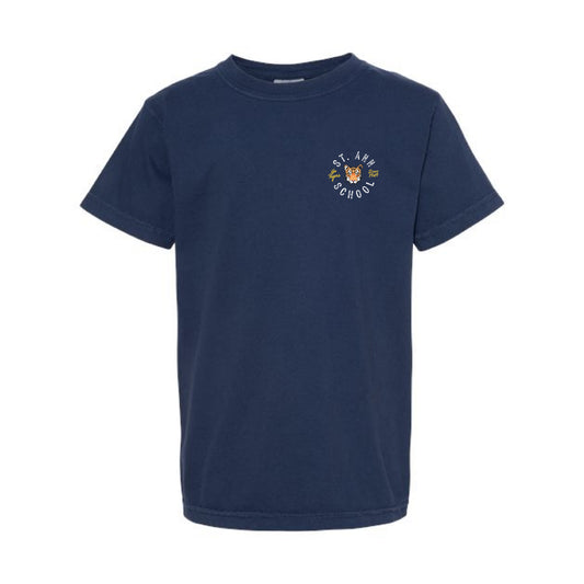 The Saint Ann Circle | Youth True Navy Comfort Colors Tee