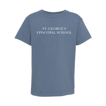 The St. George's Serif | Youth Blue Jean Tee