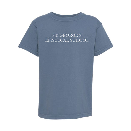 The St. George's Serif | Youth Blue Jean Tee