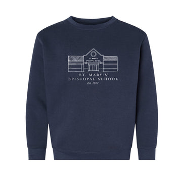 The St. Mary's Building | Navy Youth Crewneck