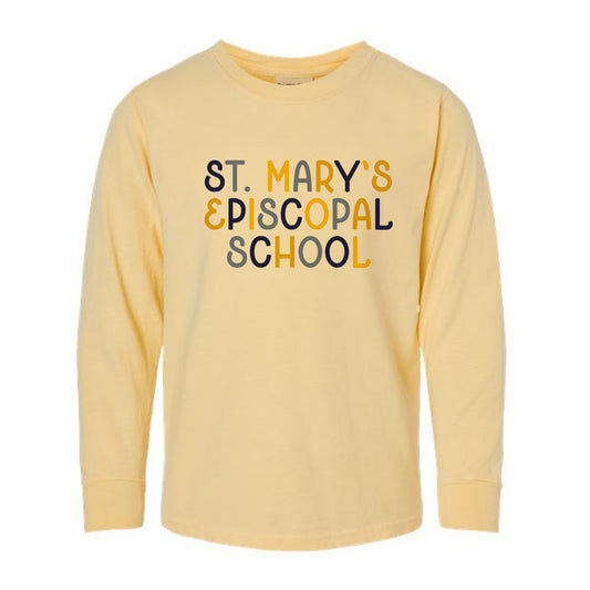 The St. Mary's Multi | Summer Squash Yellow Youth Long Sleeve Tee