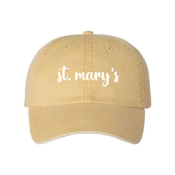 The St. Mary's Script | Embroidered Mustard Sportsman Cap