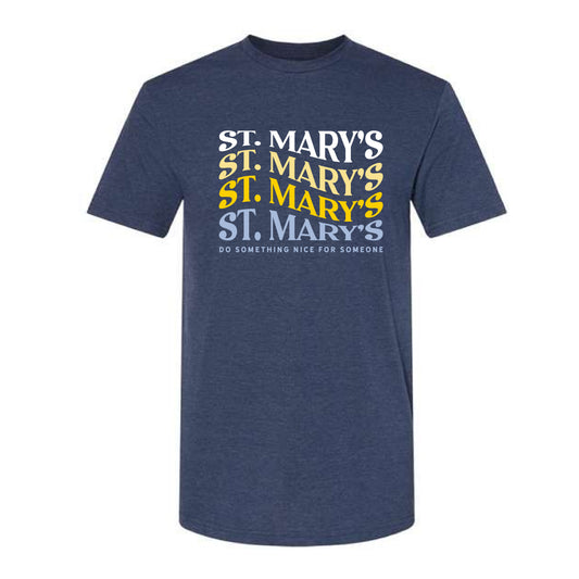 The St. Mary's Wavy | Navy Mist Tee