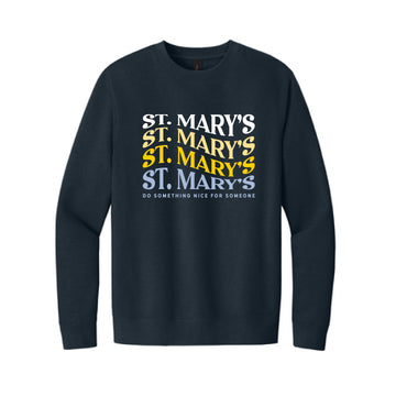 The St. Mary's Wavy | New Navy Crewneck