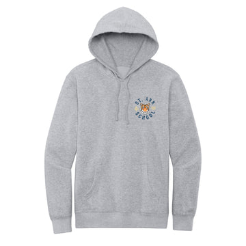 The St Ann Circle design | Adult Light Heather Grey Hoodie