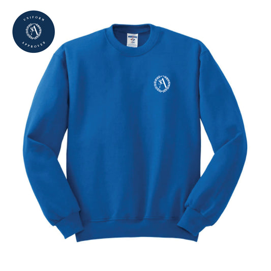 The St. Ann Crest | Embroidered Adult Royal Crewneck Sweatshirt
