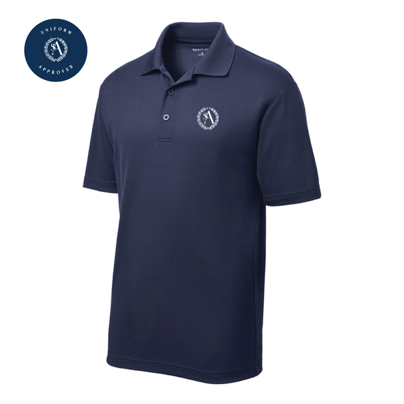 The St. Ann Crest | Embroidered Adult True Navy Performance Polo