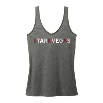 The Stark Vegas Multi | Heathered Charcoal V-Neck Tank