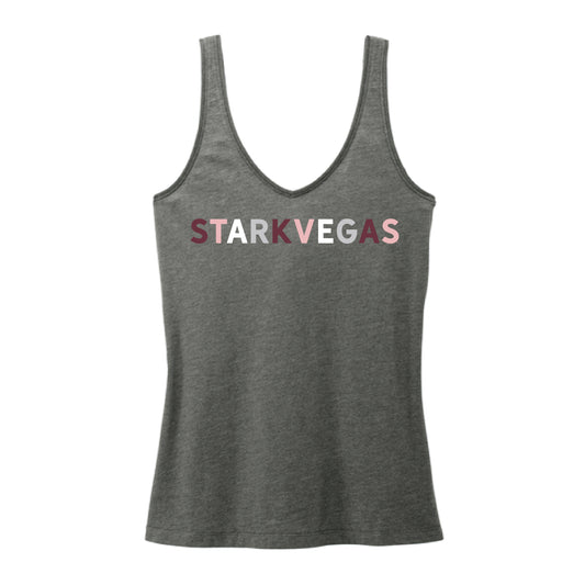 The Stark Vegas Multi | Heathered Charcoal V-Neck Tank
