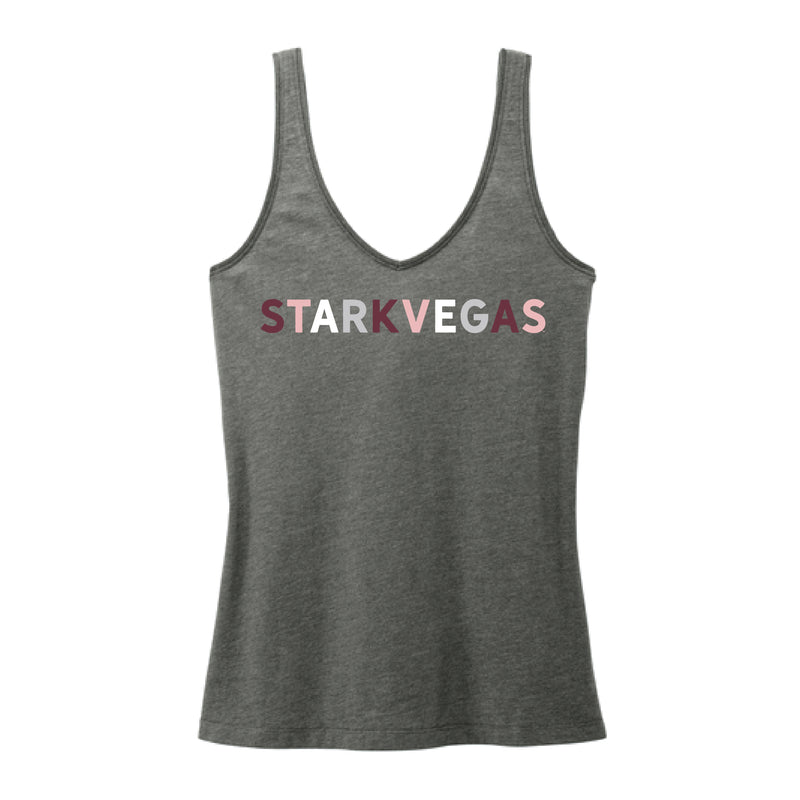 The Stark Vegas Multi | Heathered Charcoal V-Neck Tank