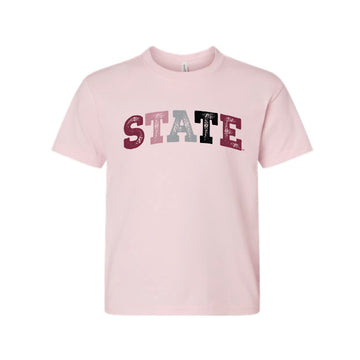 The State Arch Multi | Youth Soft Pink Tee